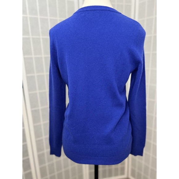 $188 C by Bloomingdale's Blue Cashmere Crewneck Women’s Sweater Size Small - Picture 8 of 9